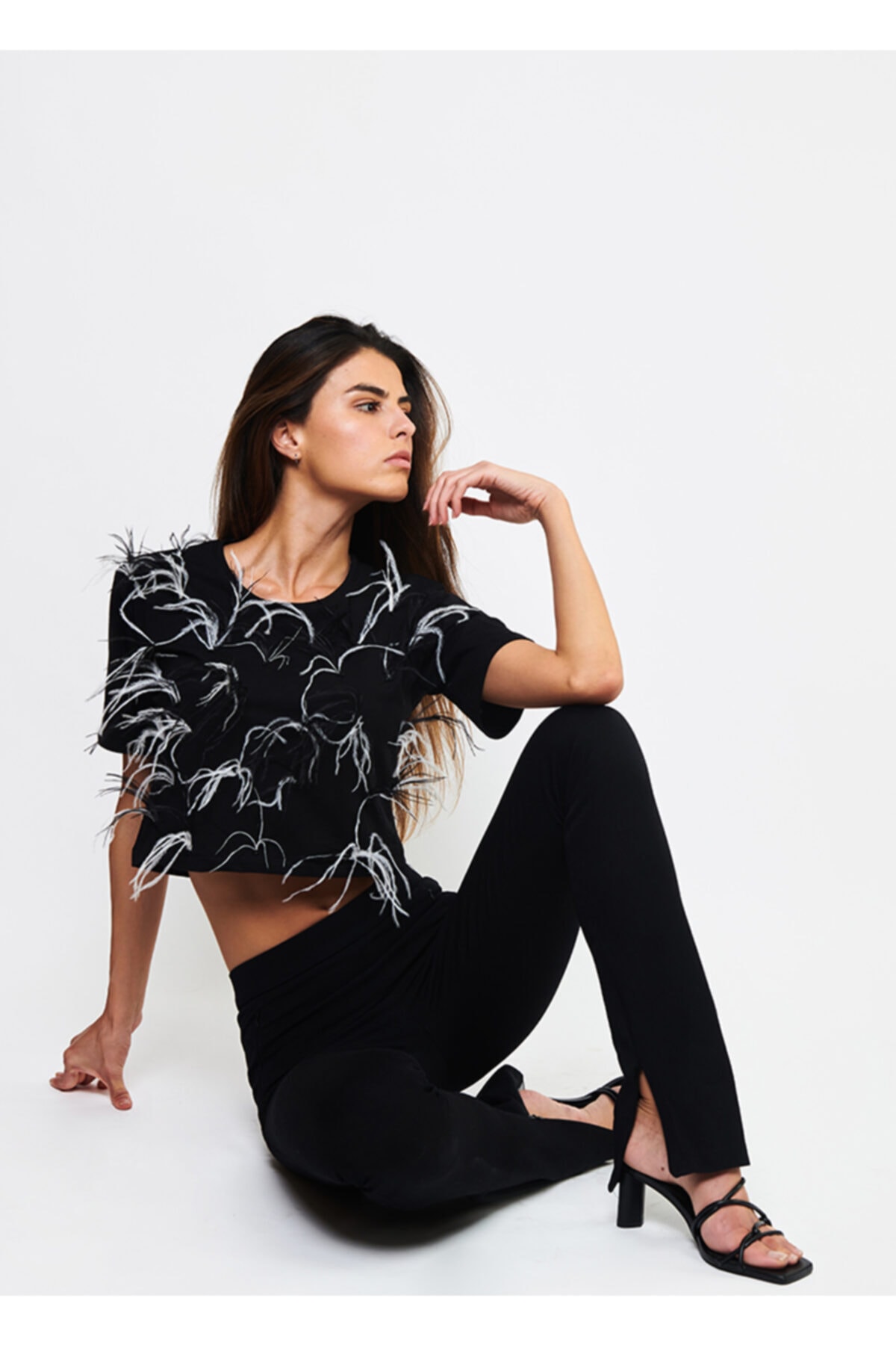 Happy RoseBerry Peacock Tshirt Black