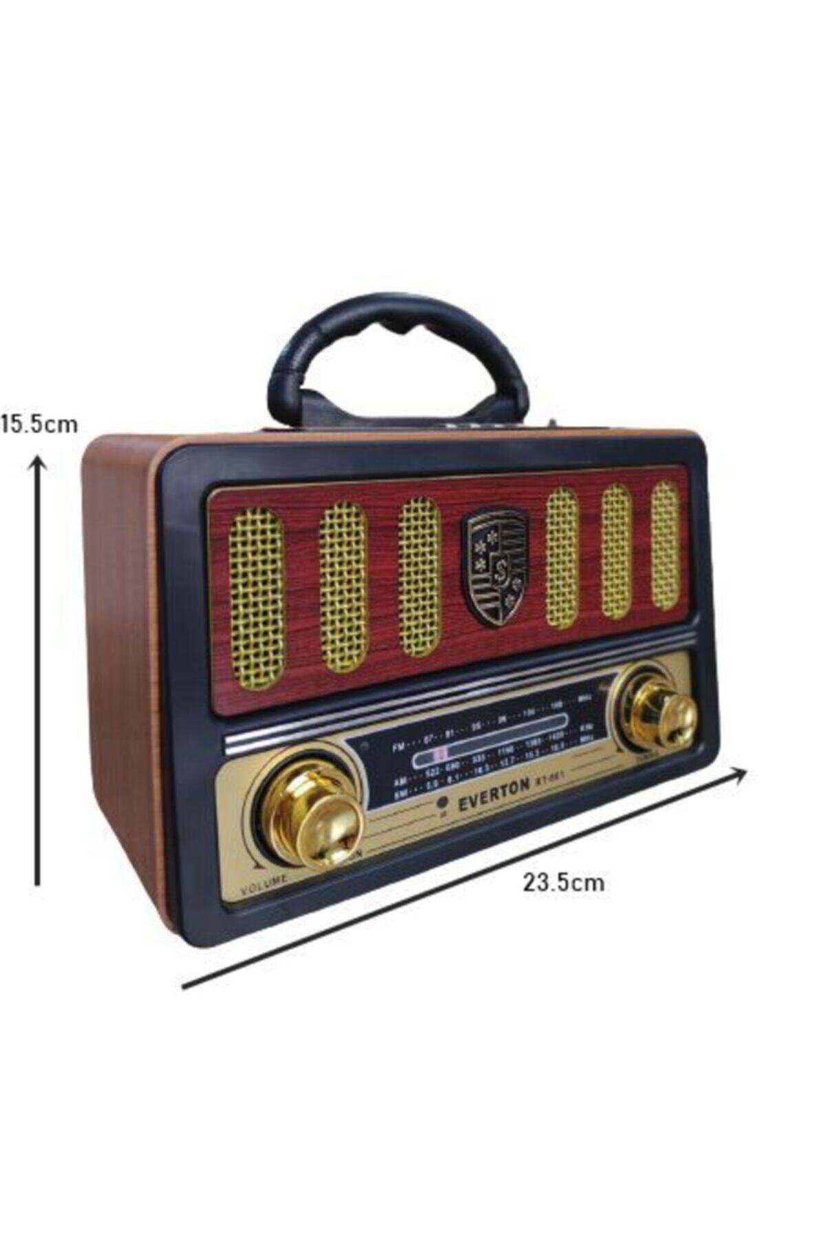 EvinKapında Everton Rt-861 Bt Usb Sd Fm Bluetooth Şarjlı Nostaljik Radyo