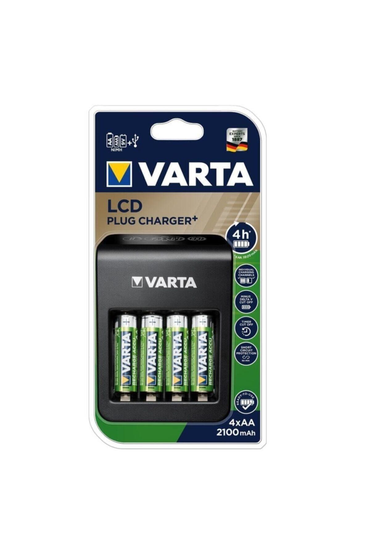 Varta Lcd Plug+ Plus Şarj Cihazı + 4*2100 Mah Aa Şarjlı Pil