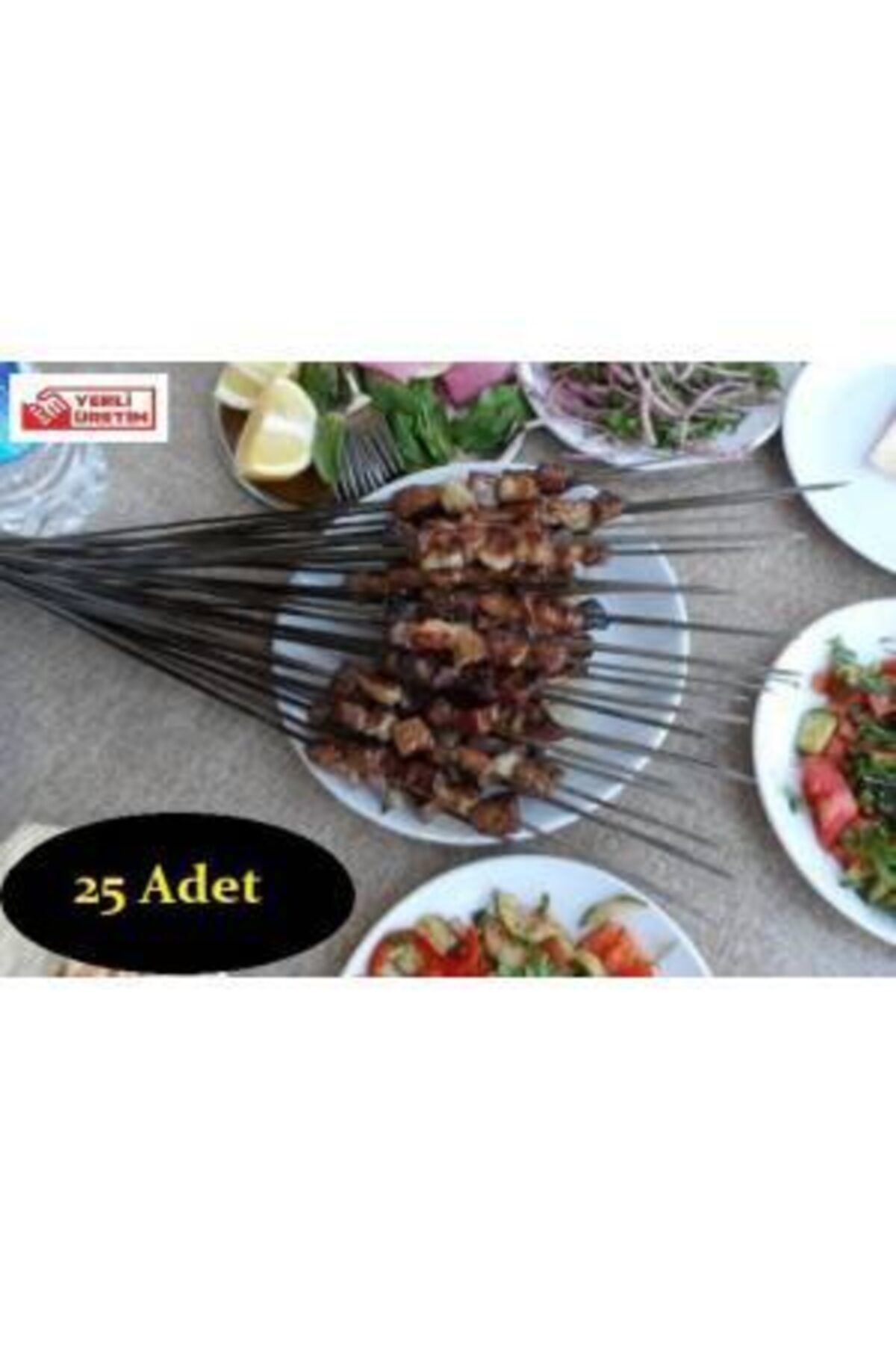 Sürmene 15'li Düz Şiş Ciğer Kebap Şişi Kuşbaşı Şişi