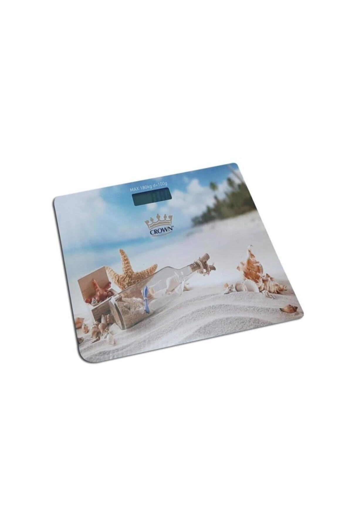 fpstarstore Crown Dijital Banyo Tartısı Cam Baskül Terazi Tartı