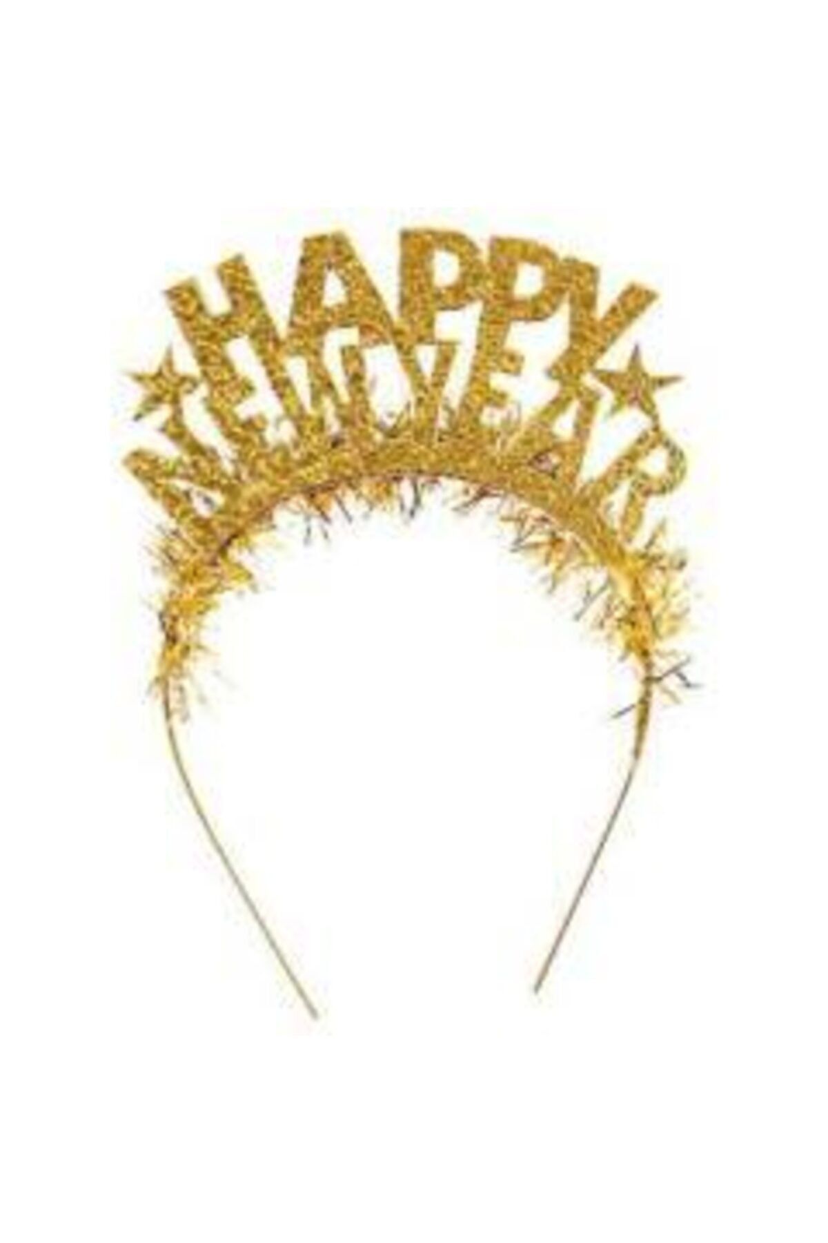 Party Yeni Yıl Tacı Happy New Year Yılbaşı Taçları Eğlence Saç Aksesuarı Gold Konfeti Süs