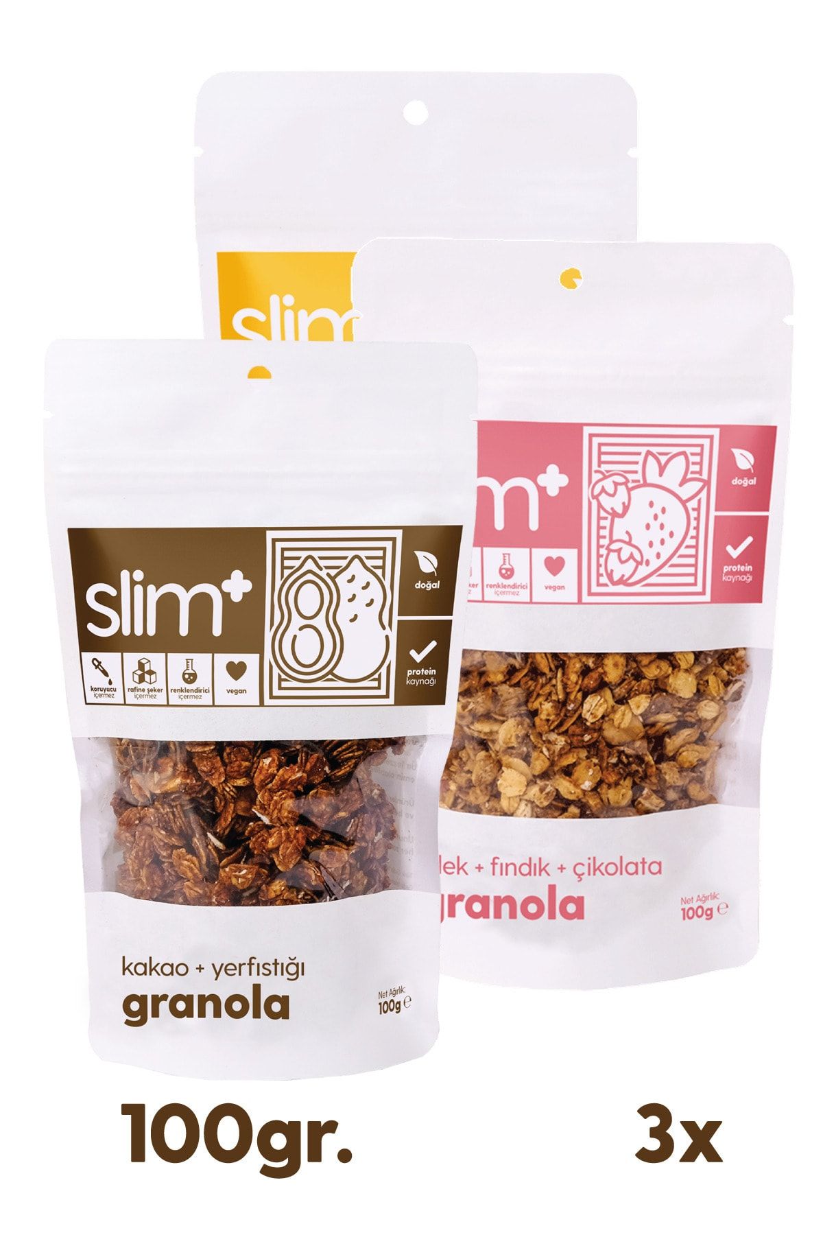 slimplus 3'lü Paket Granola Mix 100gr