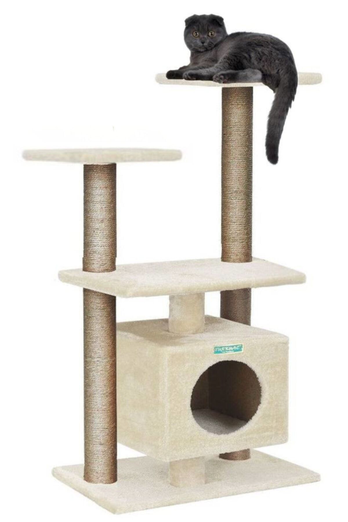 Turkuaz Tırmalama Katlı Kedi Evi Tırmalama New Sculptor Tr427 [kemik]