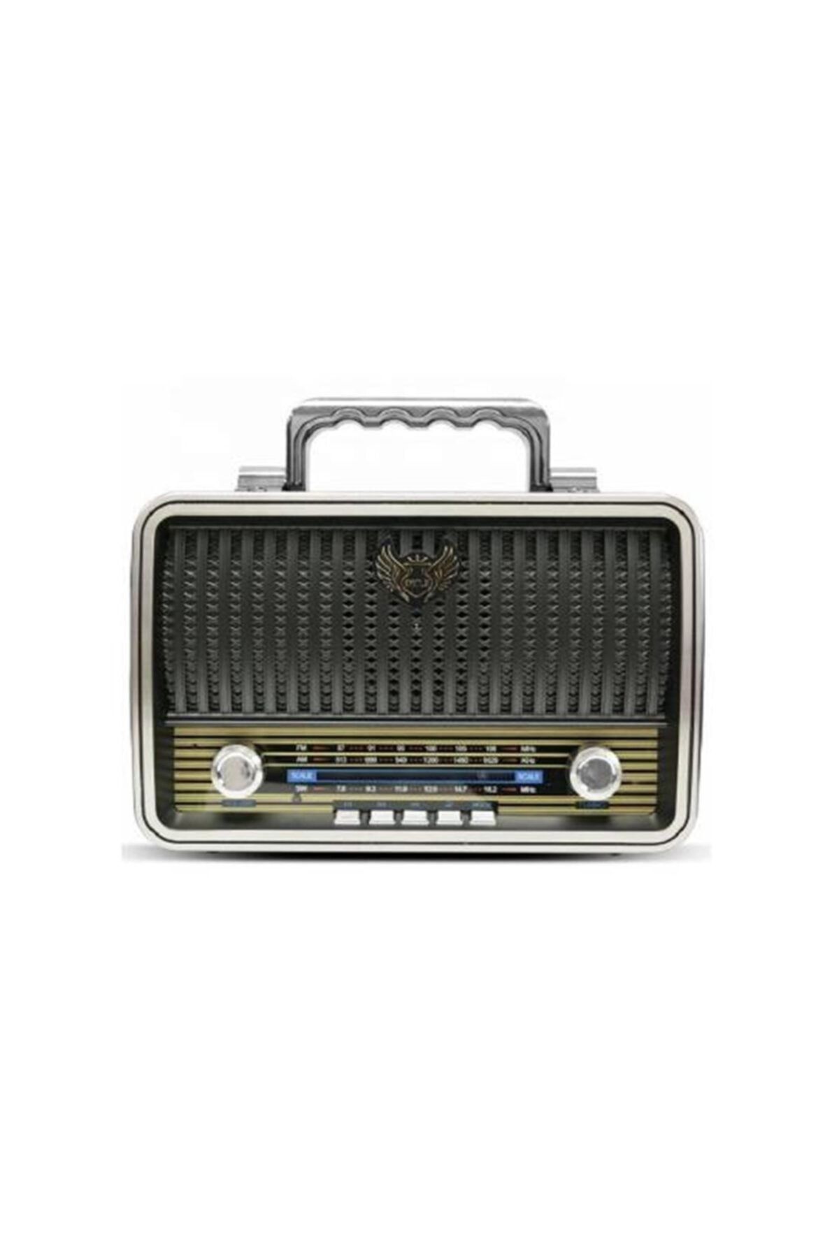 POLYGOLD Kahverengi Nostaljik Müzik Kutusu Şarjlı Bluetooth Usb Sd Mp3 Radyo Pg 4401