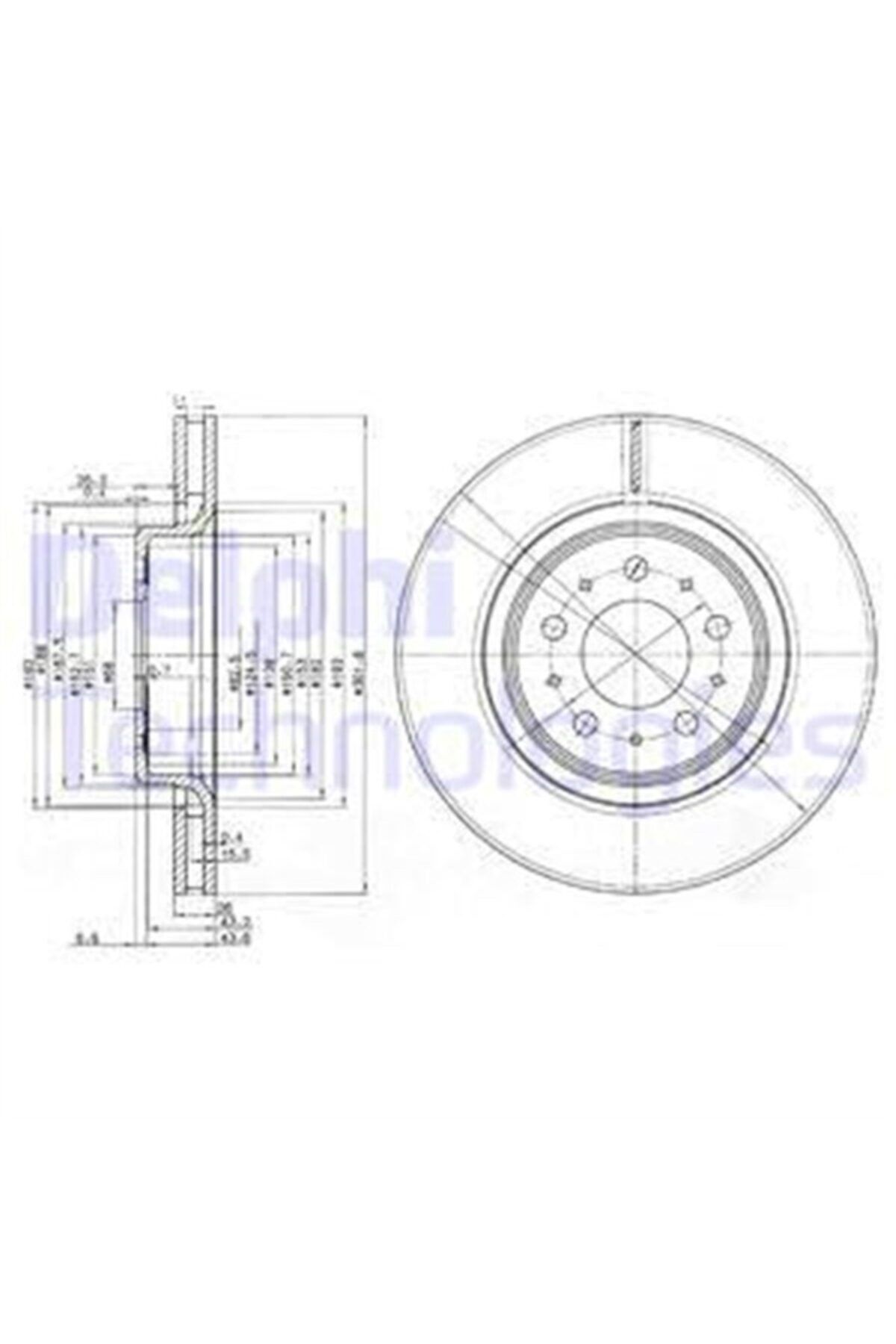 PARCAWORLD Ön Fren Aynası Havalı Volvo V70 97-00 C70 97-05 S70 96-00 Xc70 97-02 302x26x5dlxhavalı Delphı Bg3418