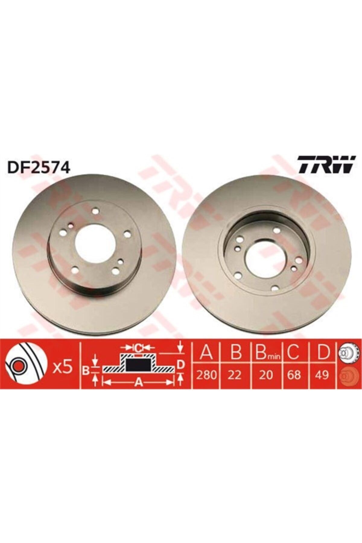 PARCAWORLD Fren Diski Ön . 40206-88e05 Japon Maxıma (a32) 94-97 2.0 Trw Trw Df2574