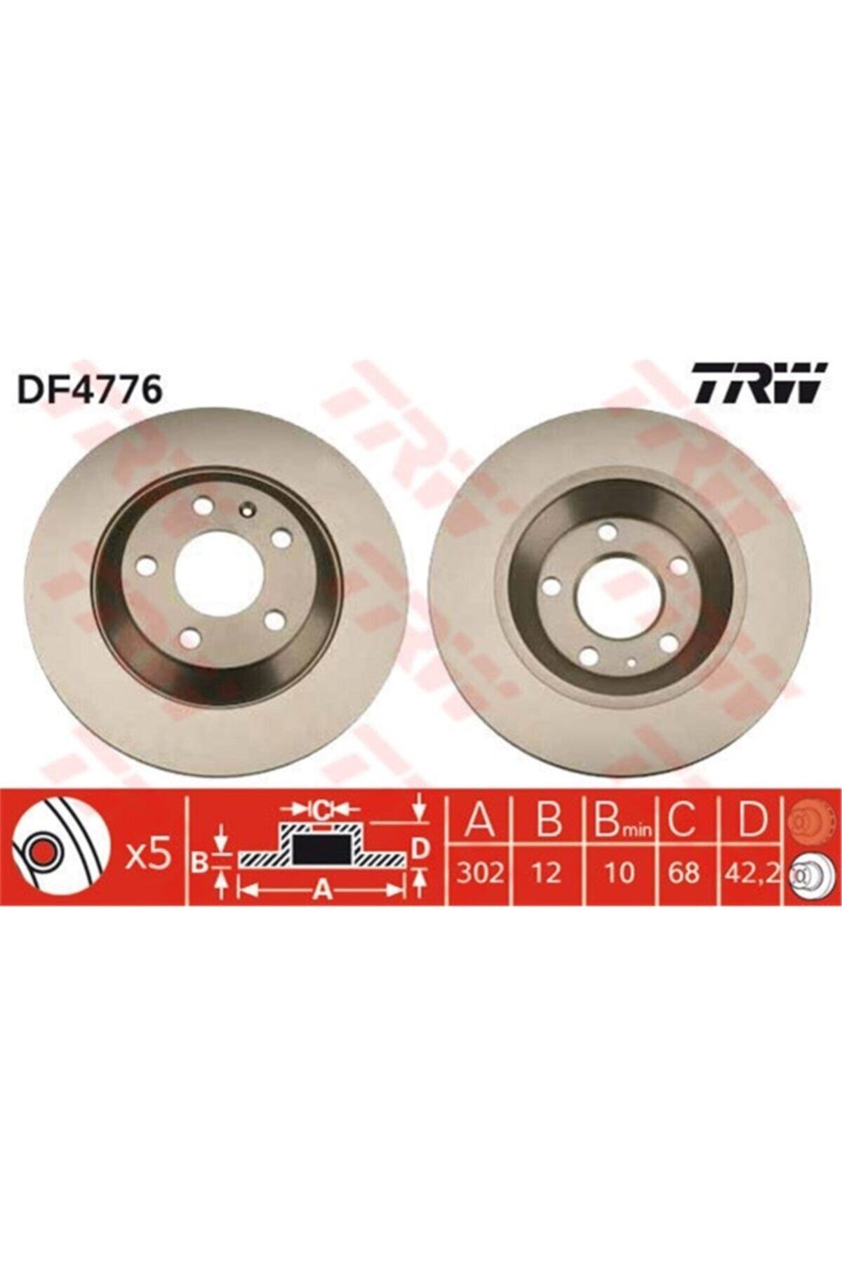 PARCAWORLD Fren Diski Arka Ddf1850 (takım Fiyat) 4f0615601g Vw A6 05- Bm Trw Trw Df4776