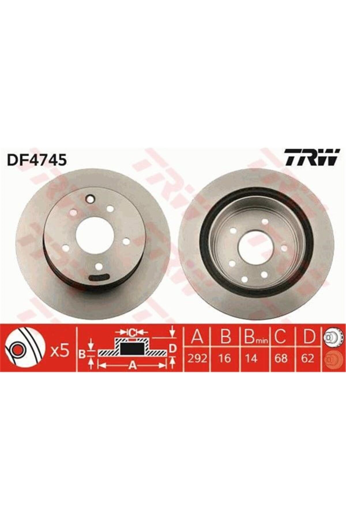 PARCAWORLD Fren Diski Arka . 43206-8h701 Japon Xtraıl (t30, T31) Qashqaı+2 (jj10) 08-13 01-06 2.0:2.0 Dcı Trw T