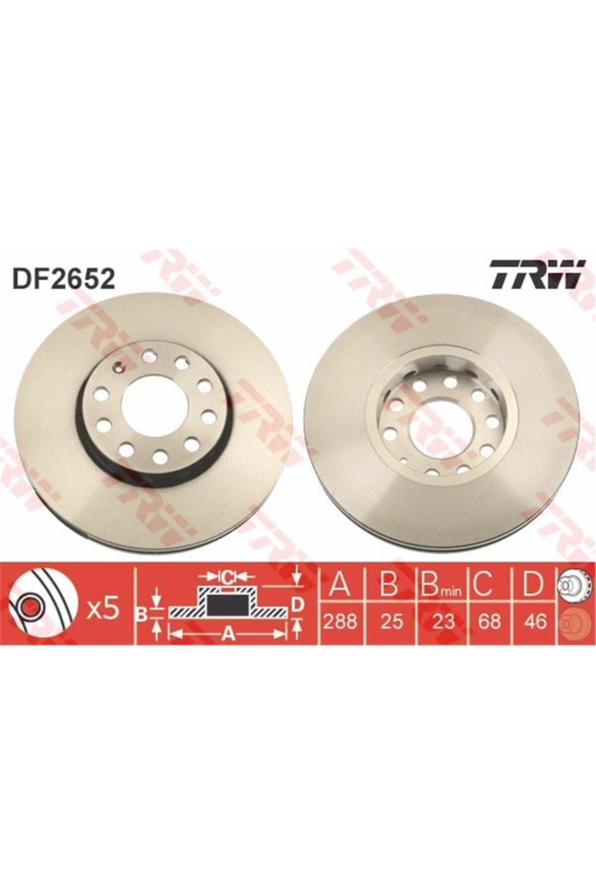 PARCAWORLD Fren Diski Ön 28505 / Ddf1706 (takım Fıyat) 8e0615301q Vw Passat-a4-a6 97-04 Bm Trw Trw Df2652