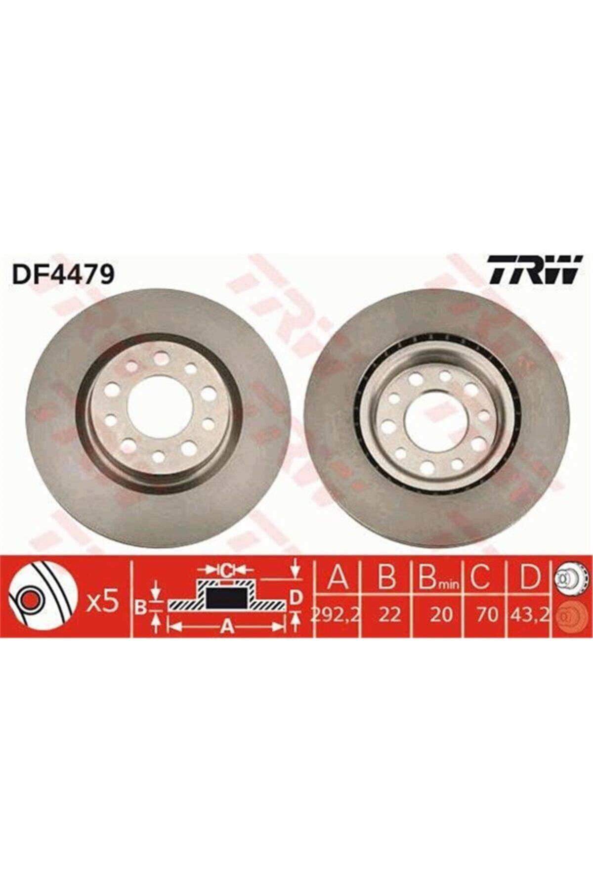 PARCAWORLD Fren Diski Arka Tk 292 Mm Havalı 51760274 Fıat Alfa 159 /sport Wagon/brera 01- Bm Trw Trw Df4479