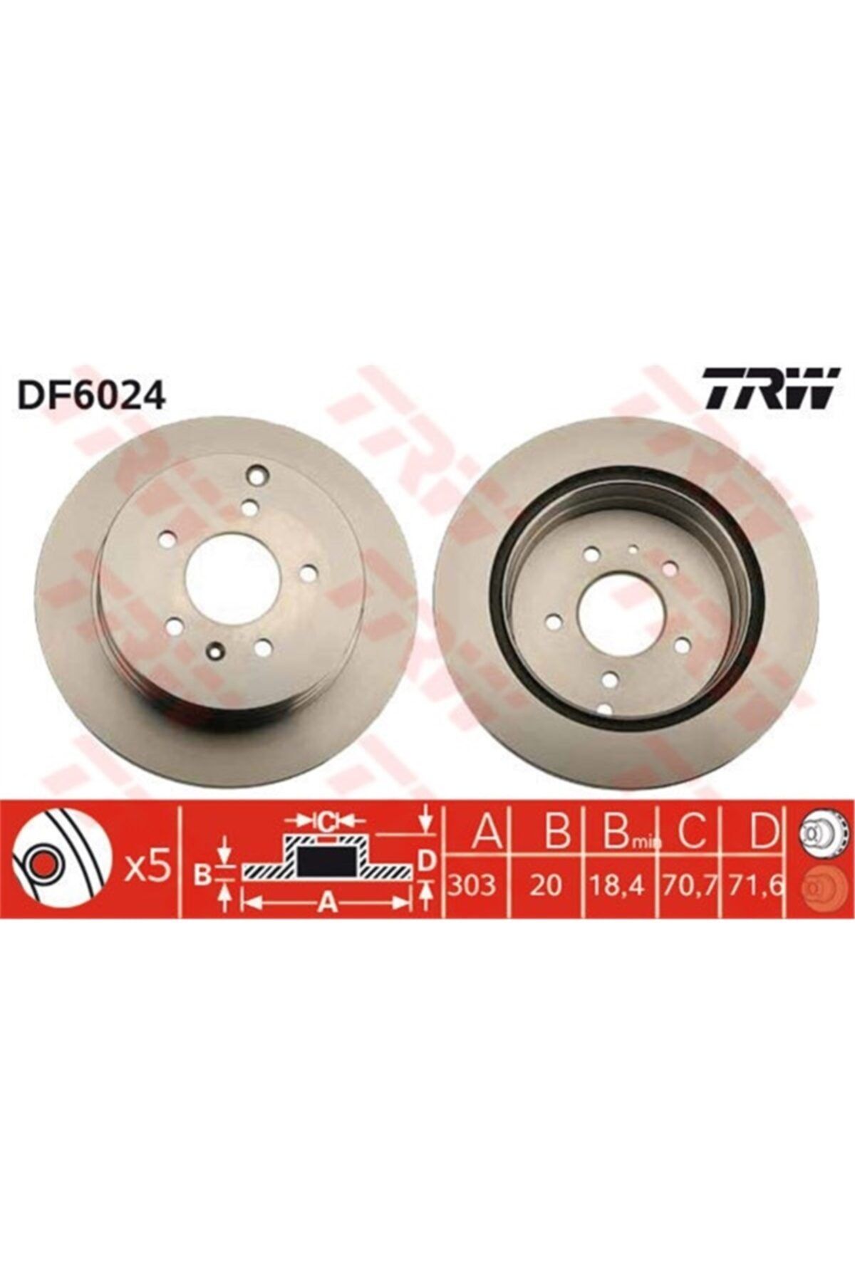 PARCAWORLD Fren Diski Arka Takım 96625873 Opel Captıva Antara 07- Z20s Trw Trw Df6024