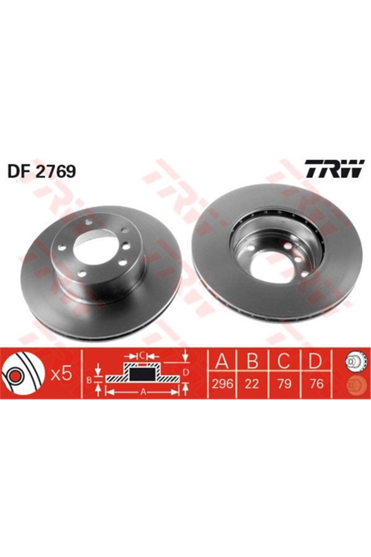 PARCAWORLD Fren Diski Ön Takım 34116767061 Bmw E39 96-03 M52-m54-m57 Trw Trw Df2769