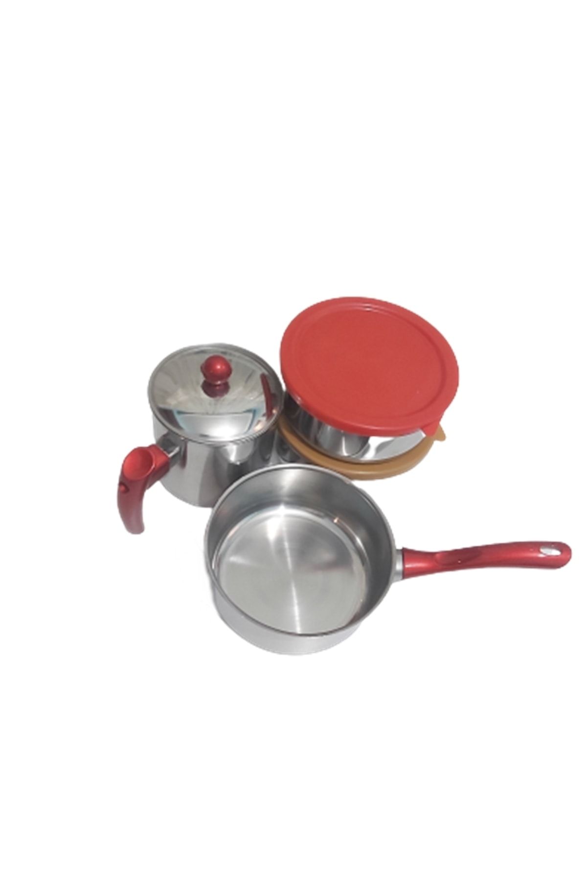 Home Keyf-im Çelik Saklama Kabı & Sos Tavası & Kapaklı Sürahi Set