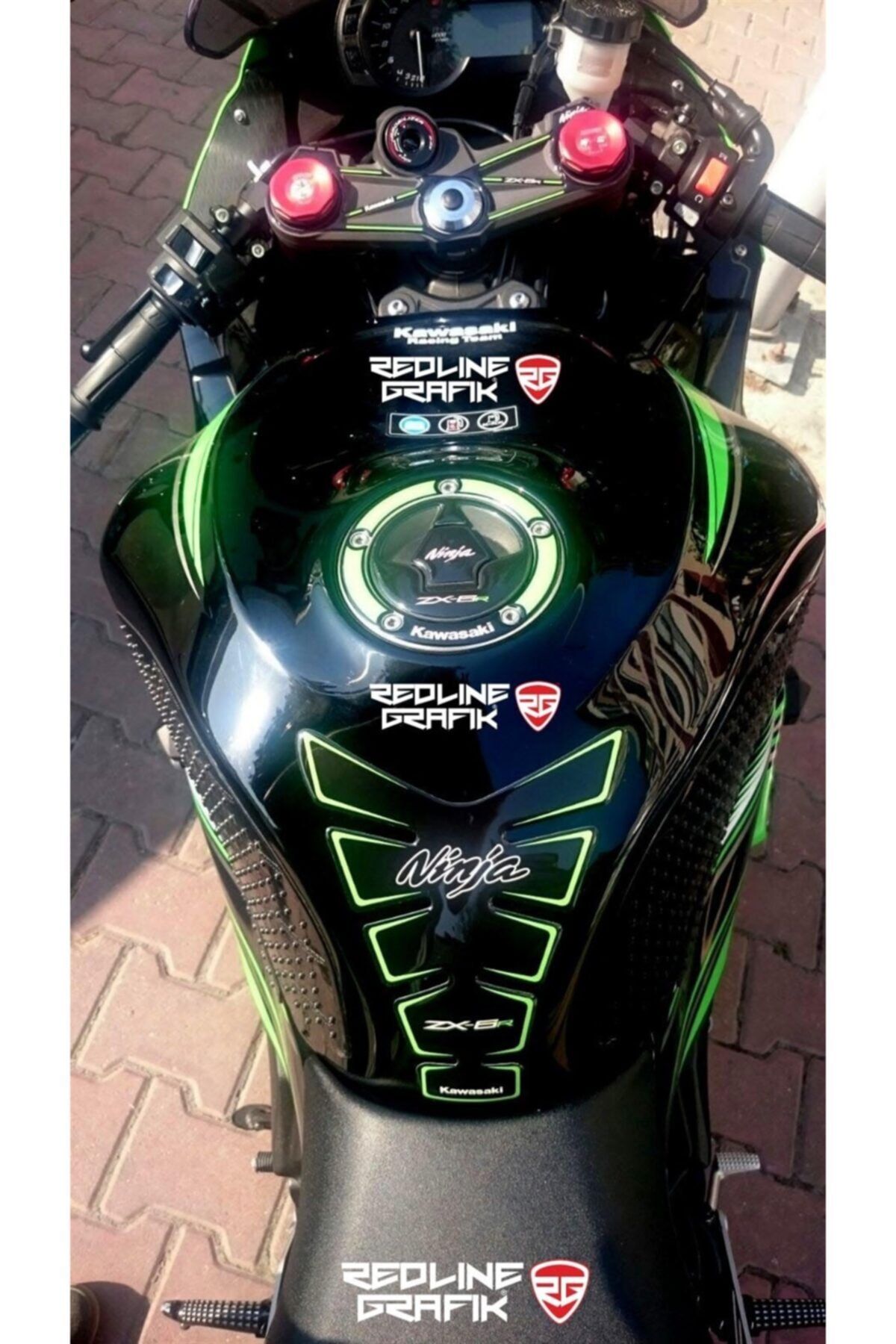 Redline Grafik Kawasaki Zx6-636 2009-16 Sticker Set