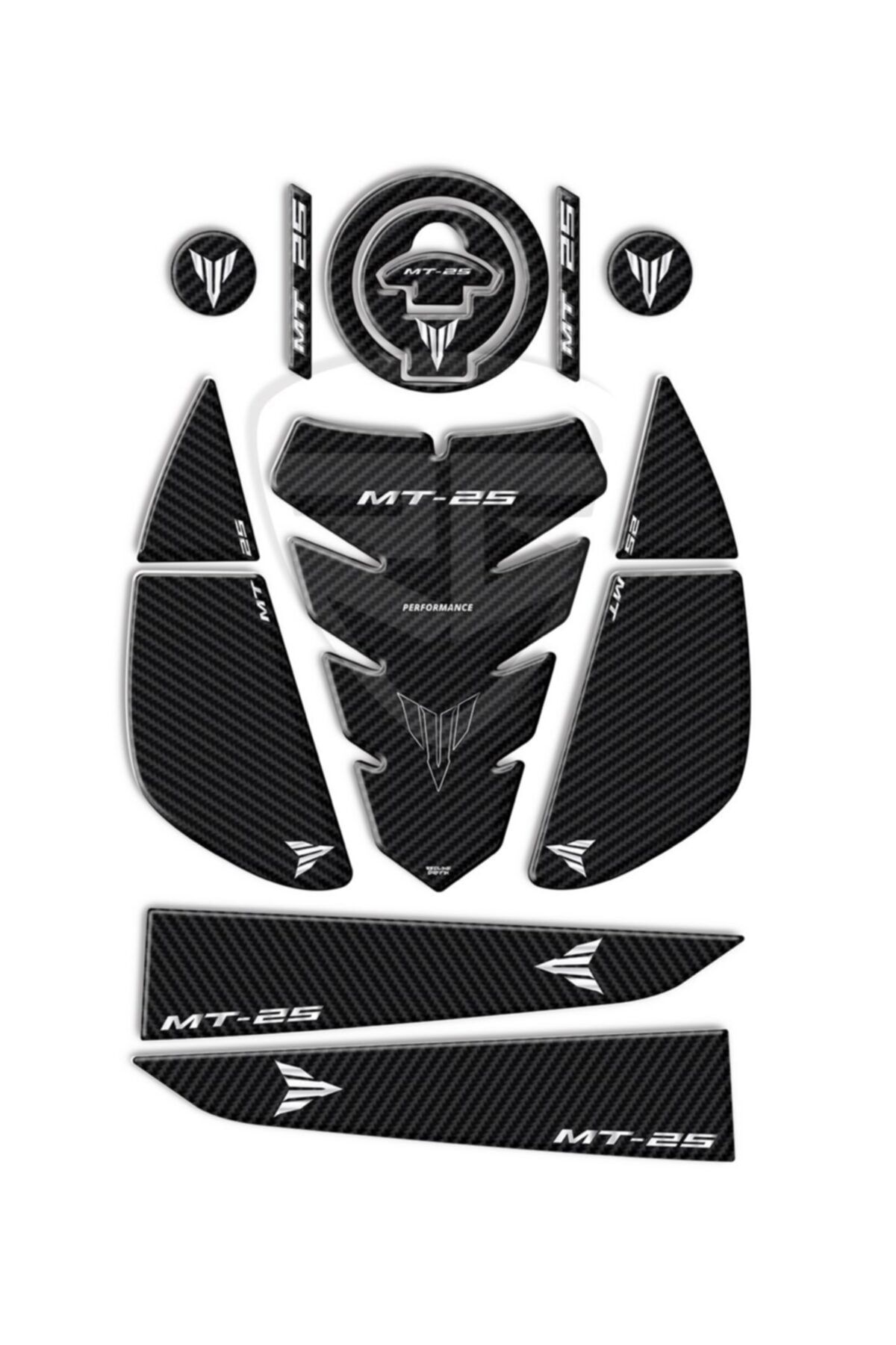 Redline Grafik Yamaha Mt 25 2020-2021 5'li Full Set Karbon