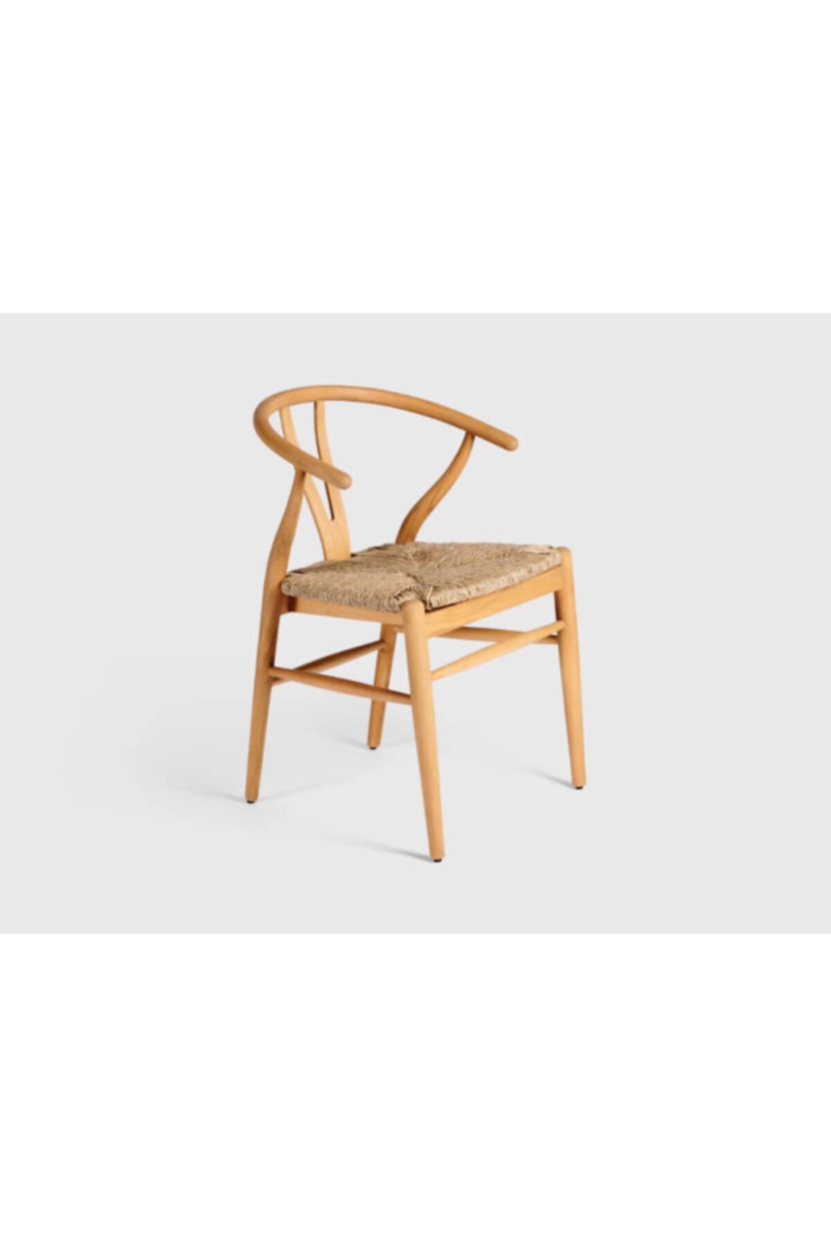 Kayra Mobilya Kayra Sandalye Naturel Wishbone Sandalye