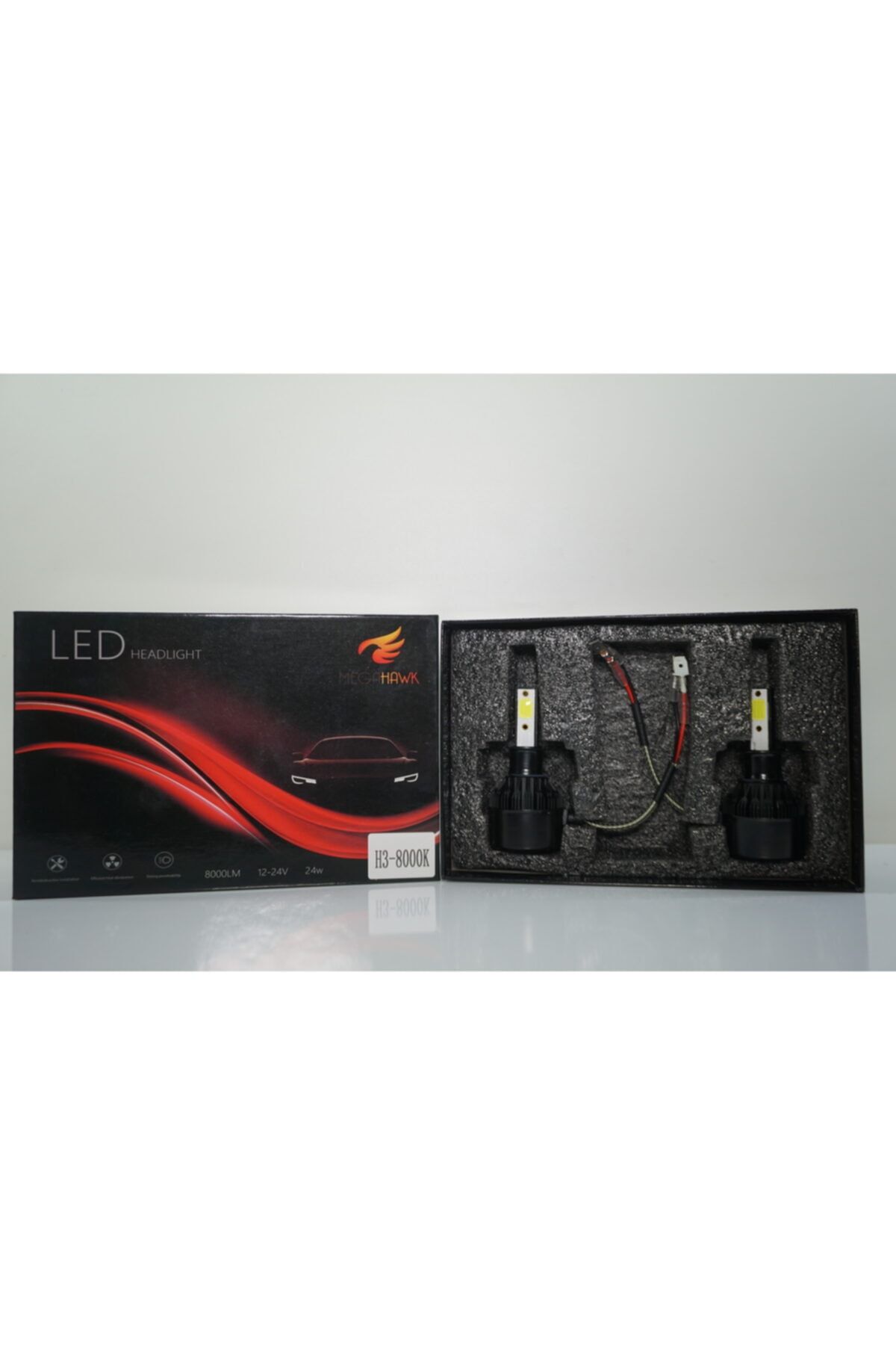 MEGAHAWK Ultra Beyaz Led Zenon 12-24 Volt Uyumlu H7