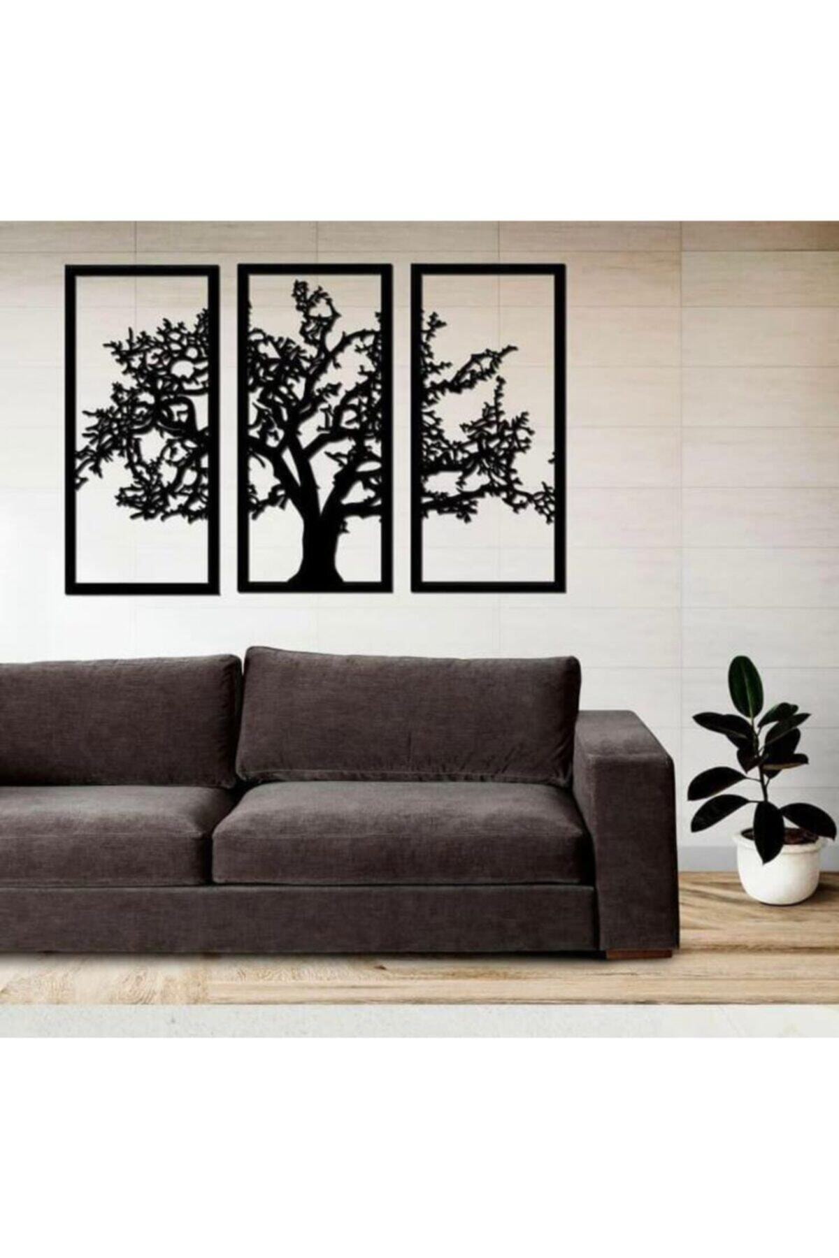 dekorist 3'lü Çınar Ağacı Tablo
