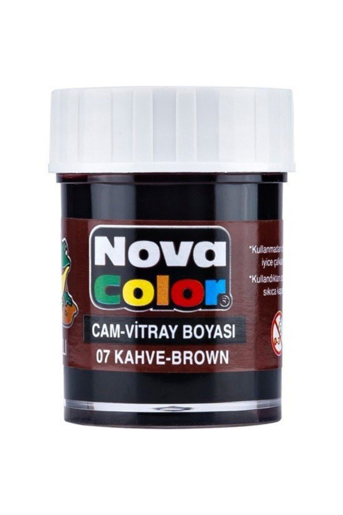 Nova Color Cam Boyası Su Bazlı Kahve 12 Li