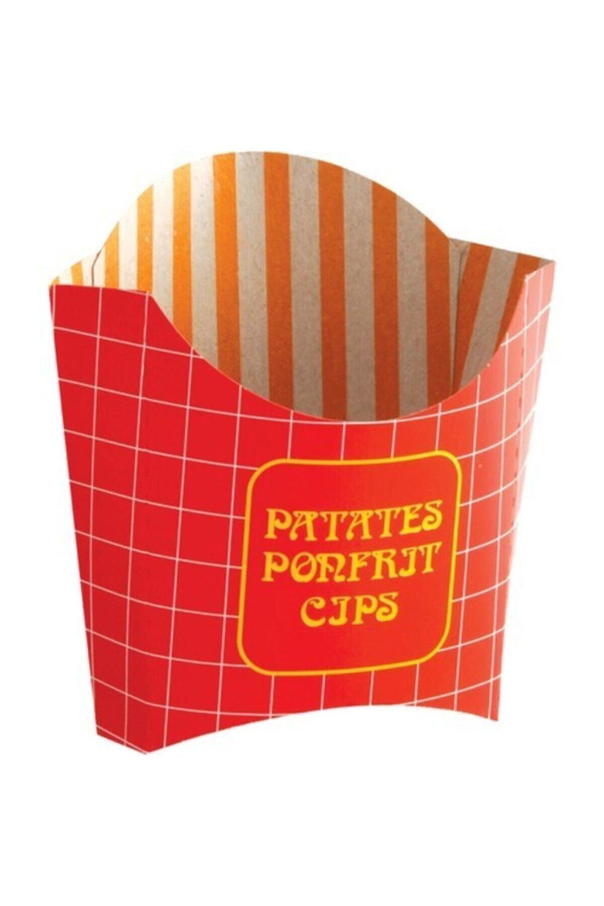 Karaca Ambalaj Karton Patates Cips Kutusu 100 Adet