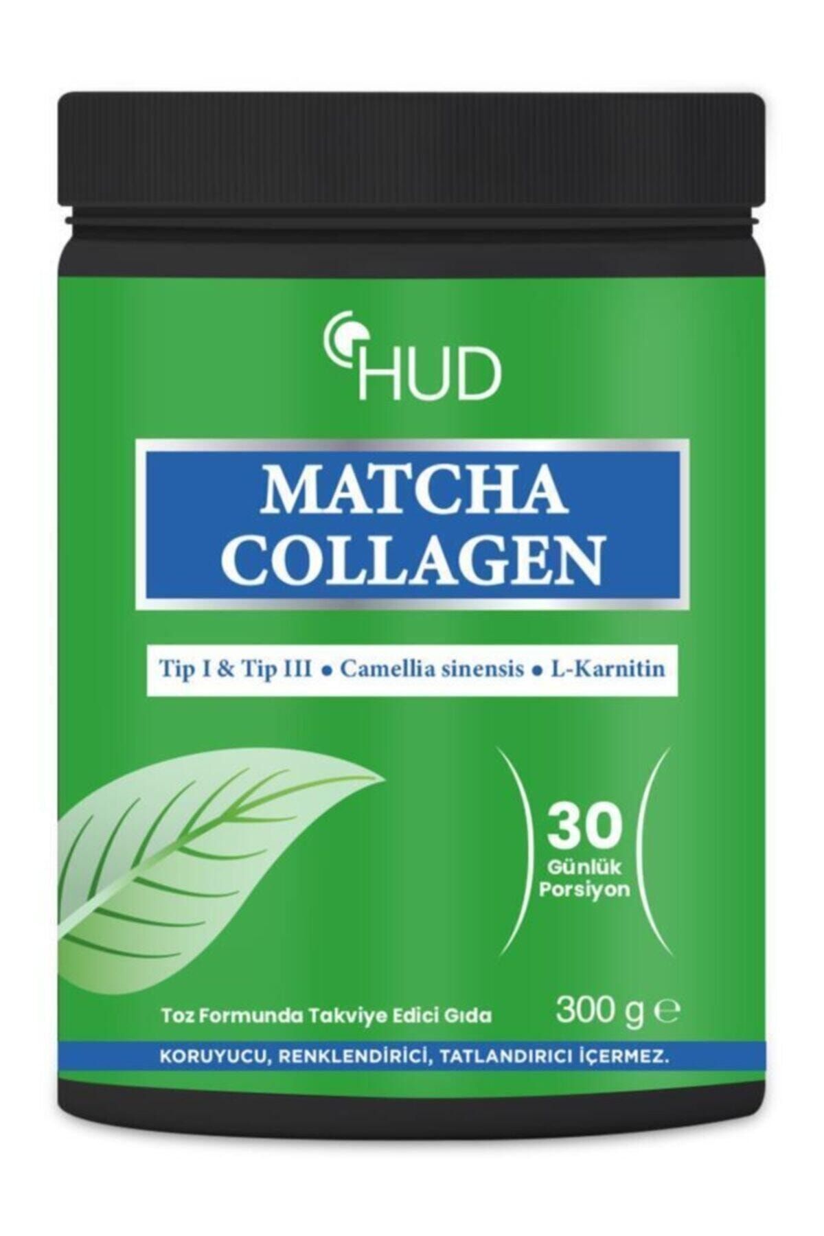 Hud Matcha Kolajen  Tip I Ve Tip Iıı Ve Yeşil Çay Ekstresi 300 G 30 Günlük Porsiyon