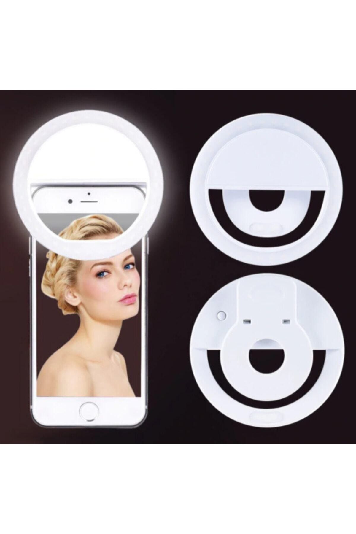 izzy Şarjlı Led Selfie Işığı Led Ring Light Halka Telefon Işığı 36 Led 3 Kademeli