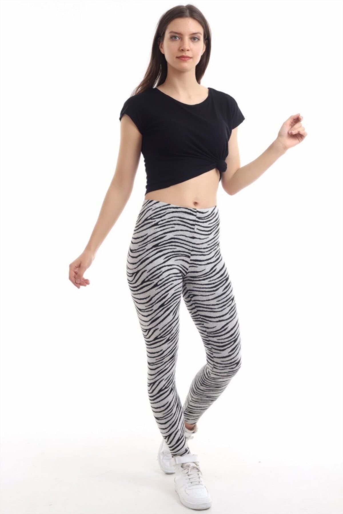 BASUT Zebra Desenli Likralı Uzun Tayt