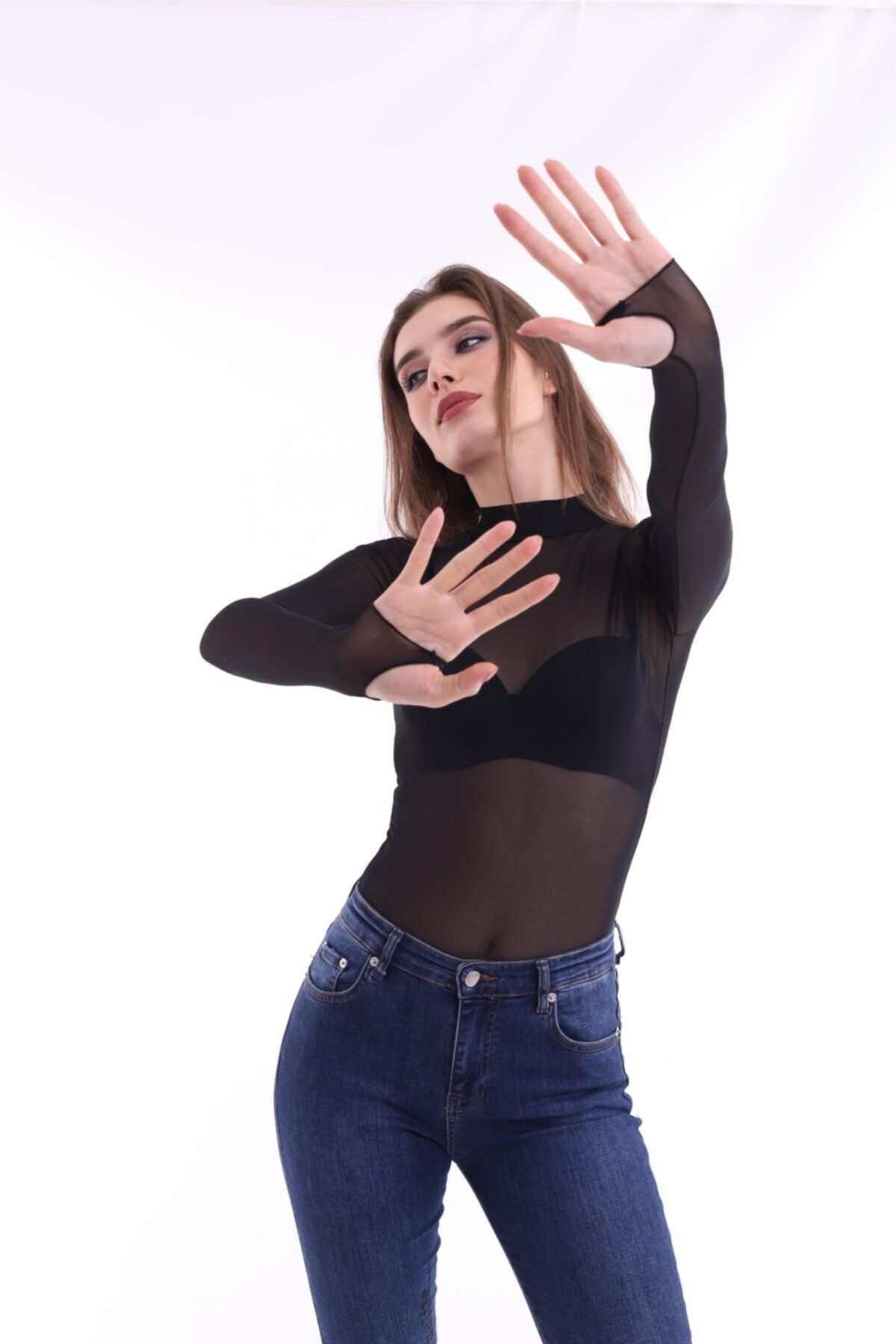 ESS Balıkcı Yaka Tül Body