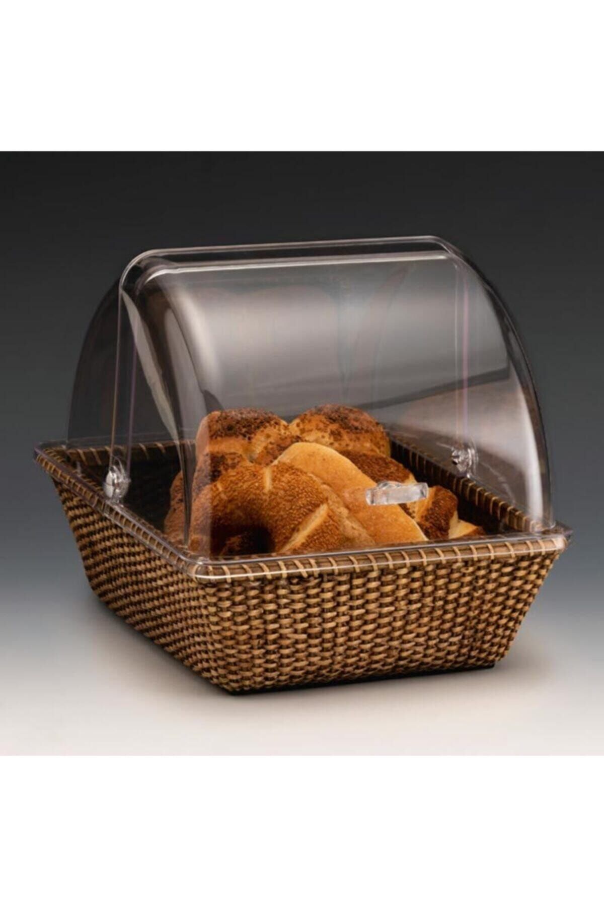 Zicco Rattan Sepetli, Polikarbonat Kapaklı Fanus, 32,5x26 Cm
