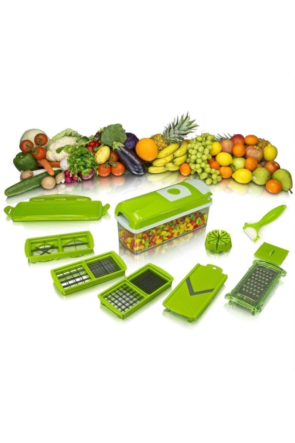 İtal Nicer Dicer Golden Cutter Plus Pratik Sebze Doğrayıcı Rende