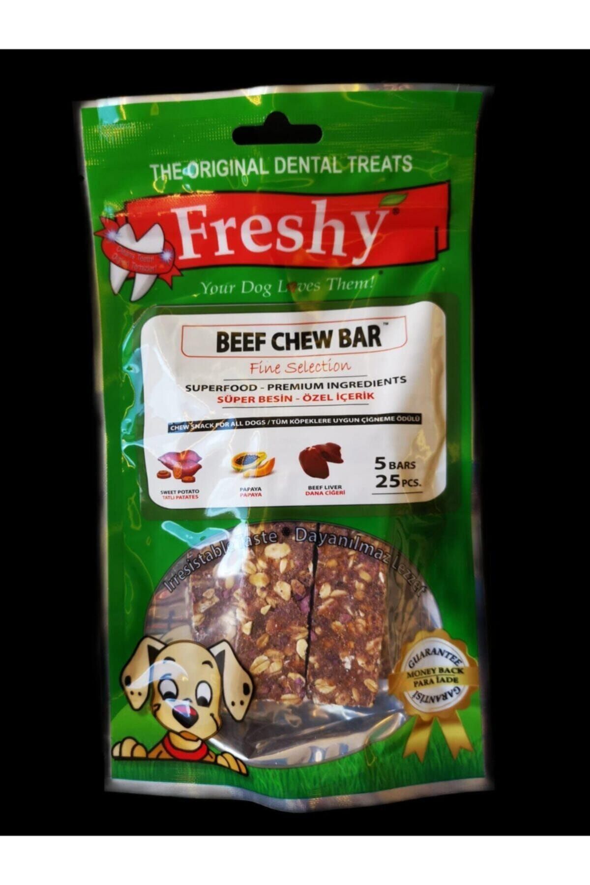 Freshy Dana Ciğerli, Tatlı Patates Ve Papayalı Çiğneme Ödüü 100gr