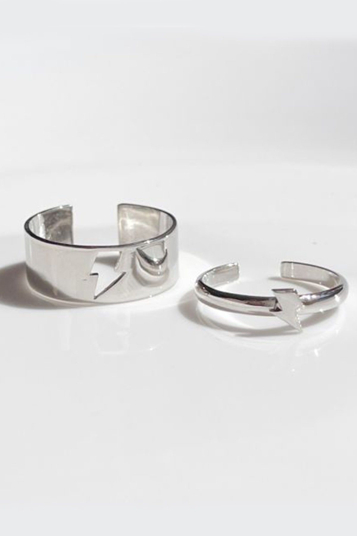 Ala Jewelry Şimşek Sembollü Ayarlanabilir Arkadaşlık Yüzüğü