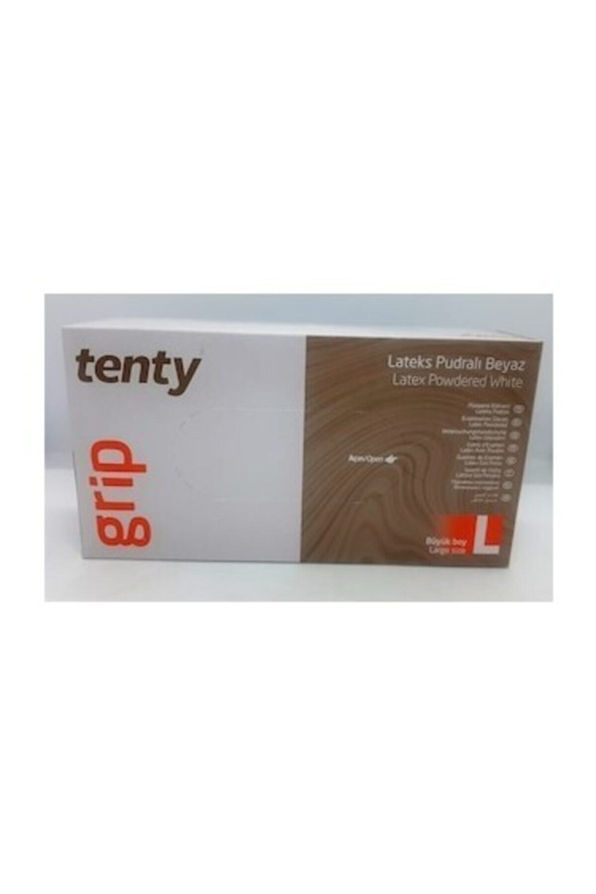 Tenty Grip Lateks Eldiven Pudralı 100 Lük L