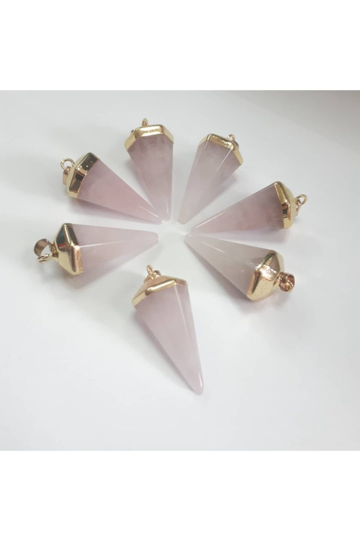 Yüksellticaret Pembe Kuvars Pandül Kolye Ucu