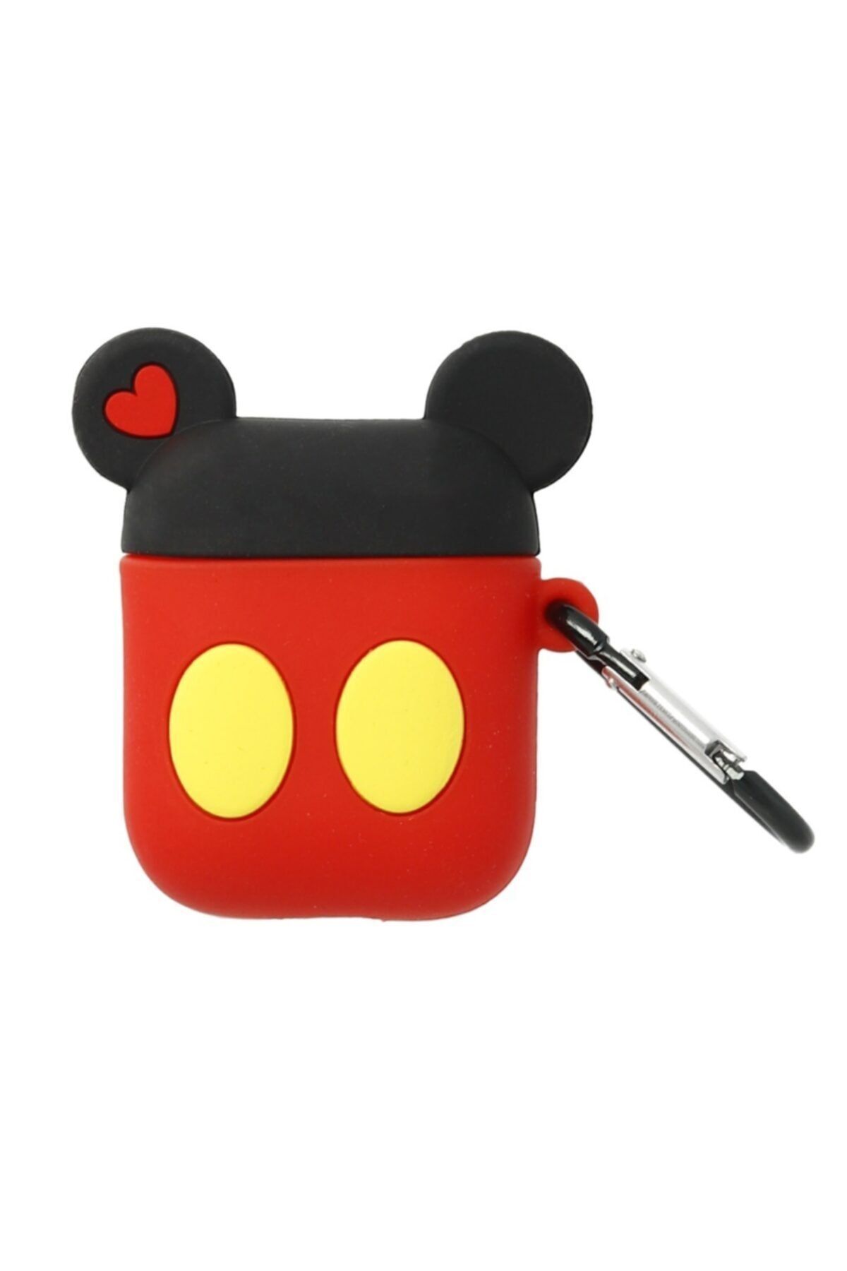 Techmaster Apple Airpods 1. 2. Nesil Minnie Sarı Silikon Kılıf Kapak Koruma