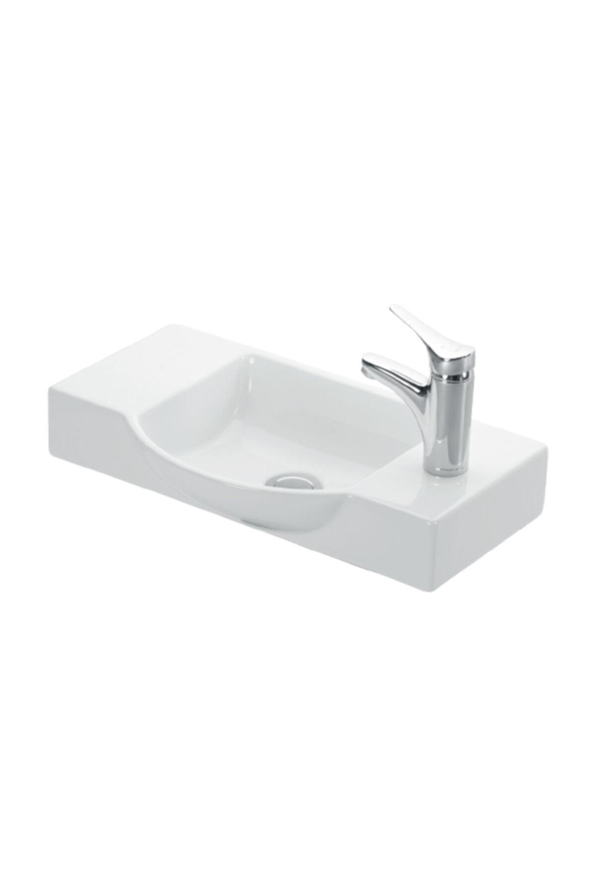 LAPİNO Esvit Litos Sağ Delikli Dolap Uyumlu Lavabo Cm 55 Cm Beyaz