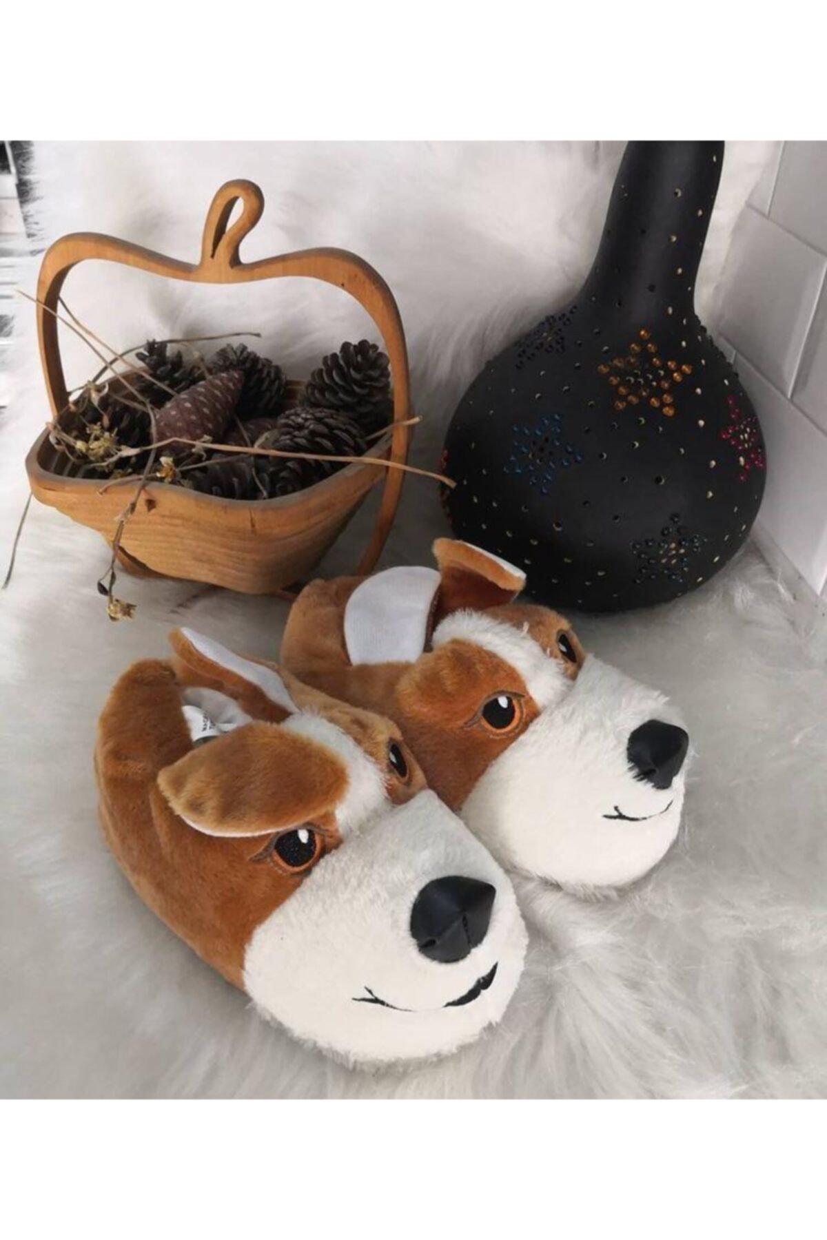 canik ayakkabı Peluş Köpek Panduf