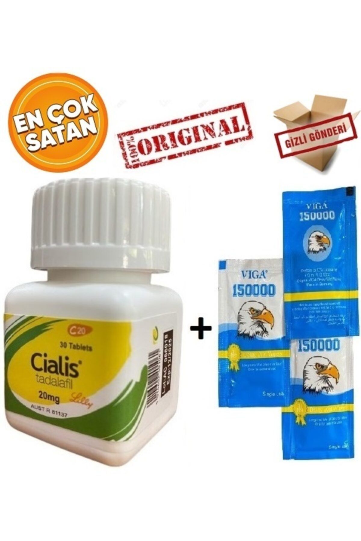 Herşeyi Kolay Cialishap 20mg 30'lu Sertleştirçi 3 Adt Viga Geciktriçi Mendil Viagramen Novağramen Lifta