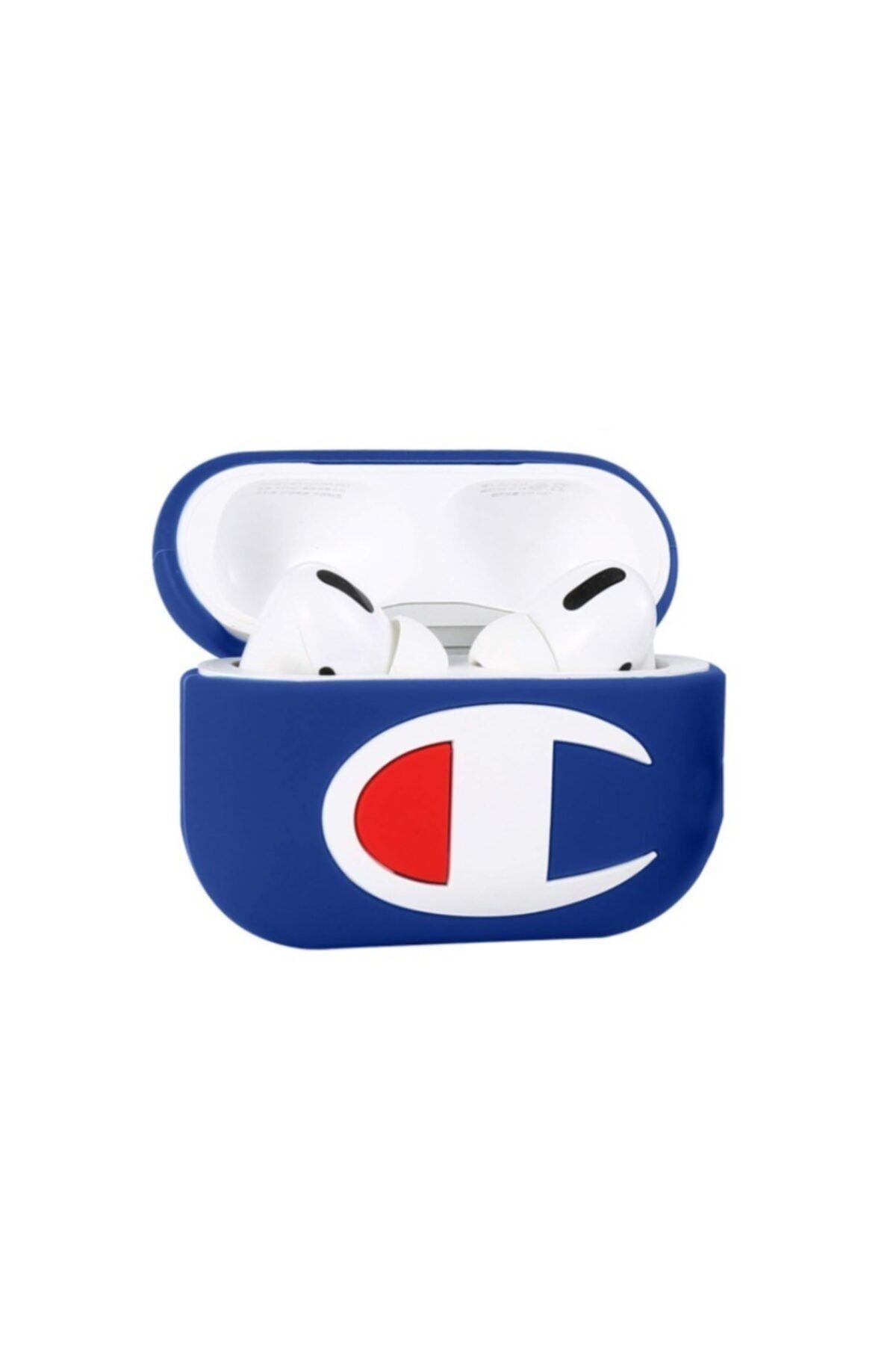 Techmaster Apple Airpods Pro Champion Mavi Silikon Kılıf Kapak Koruma