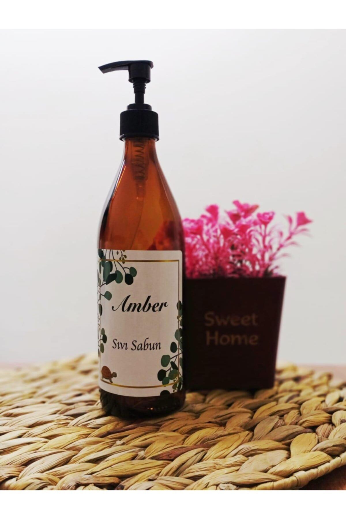 AKNUR PLASTİK -500 Ml Amber Cam Sıvı Sabunluk