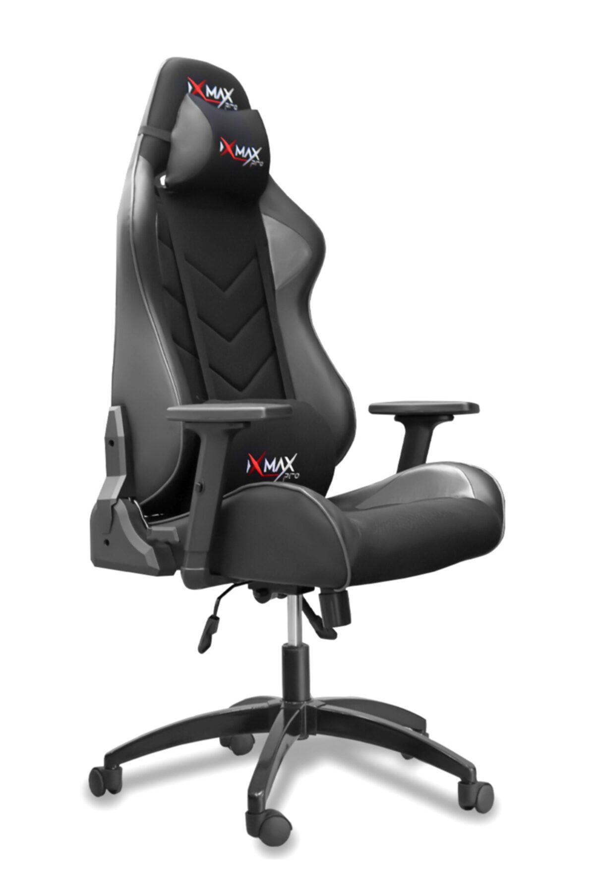 XMAX Karyus Terletmez Kumaş Yatak Olur 3d Kollu Çift Yastıklı Profesyonel Oyuncu Koltuğu Black/siyah