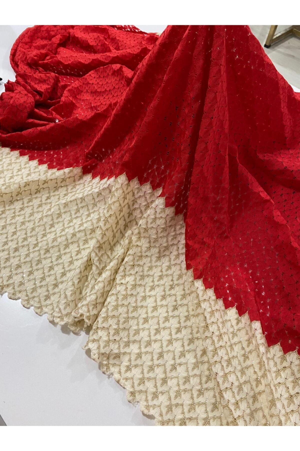 İzmitkumaş Kırmızı Missoni Kumaş (eni 1,60 Mt )
