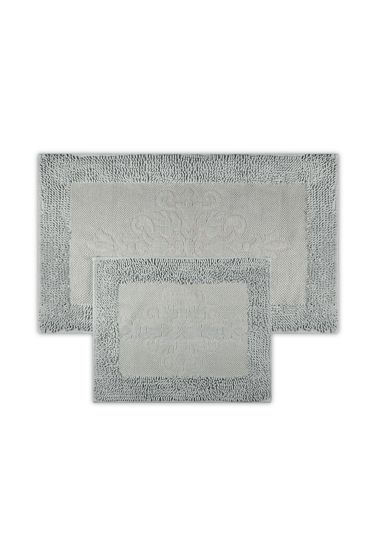 Bluenity Madrid Doğal Pamuk 2'li Banyo Matı 60x100+50x60 - Su Yeşili