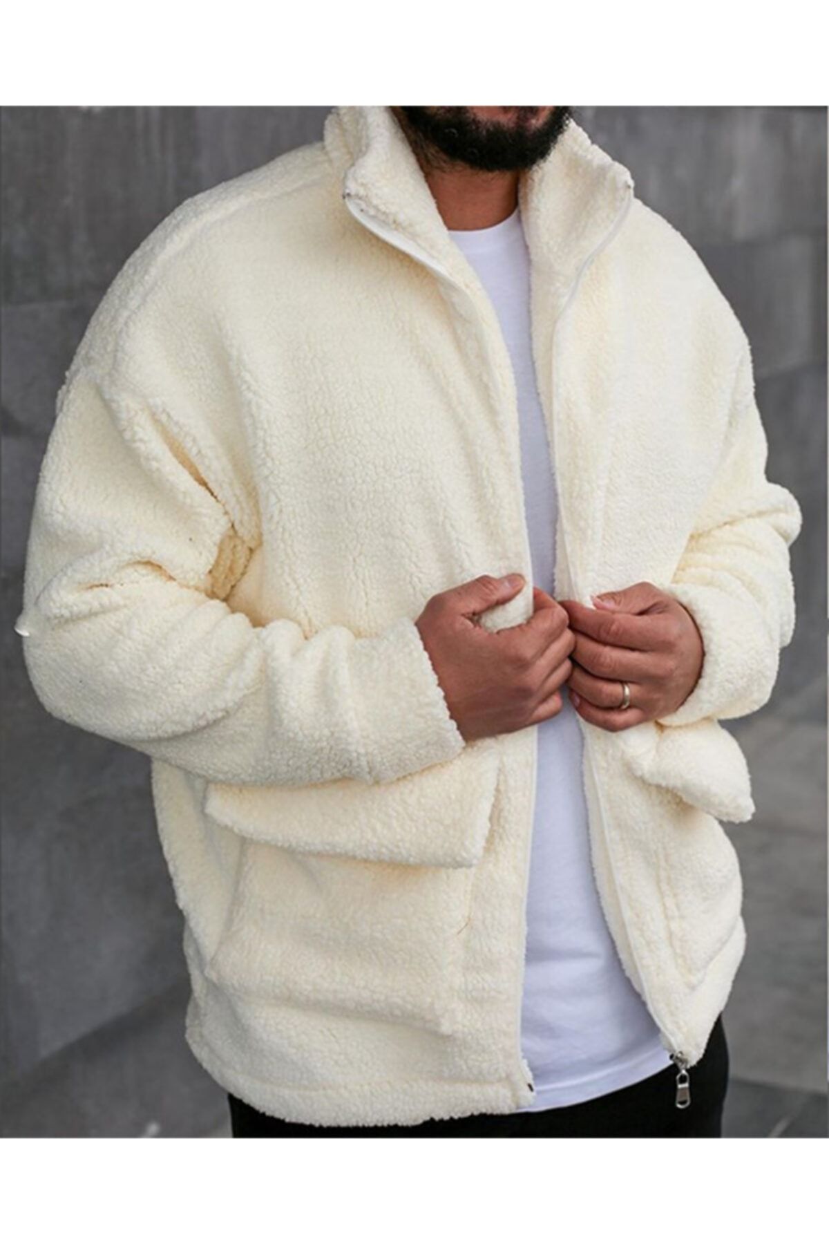 AYAS UNİSEX Unisex Peluş Hırka