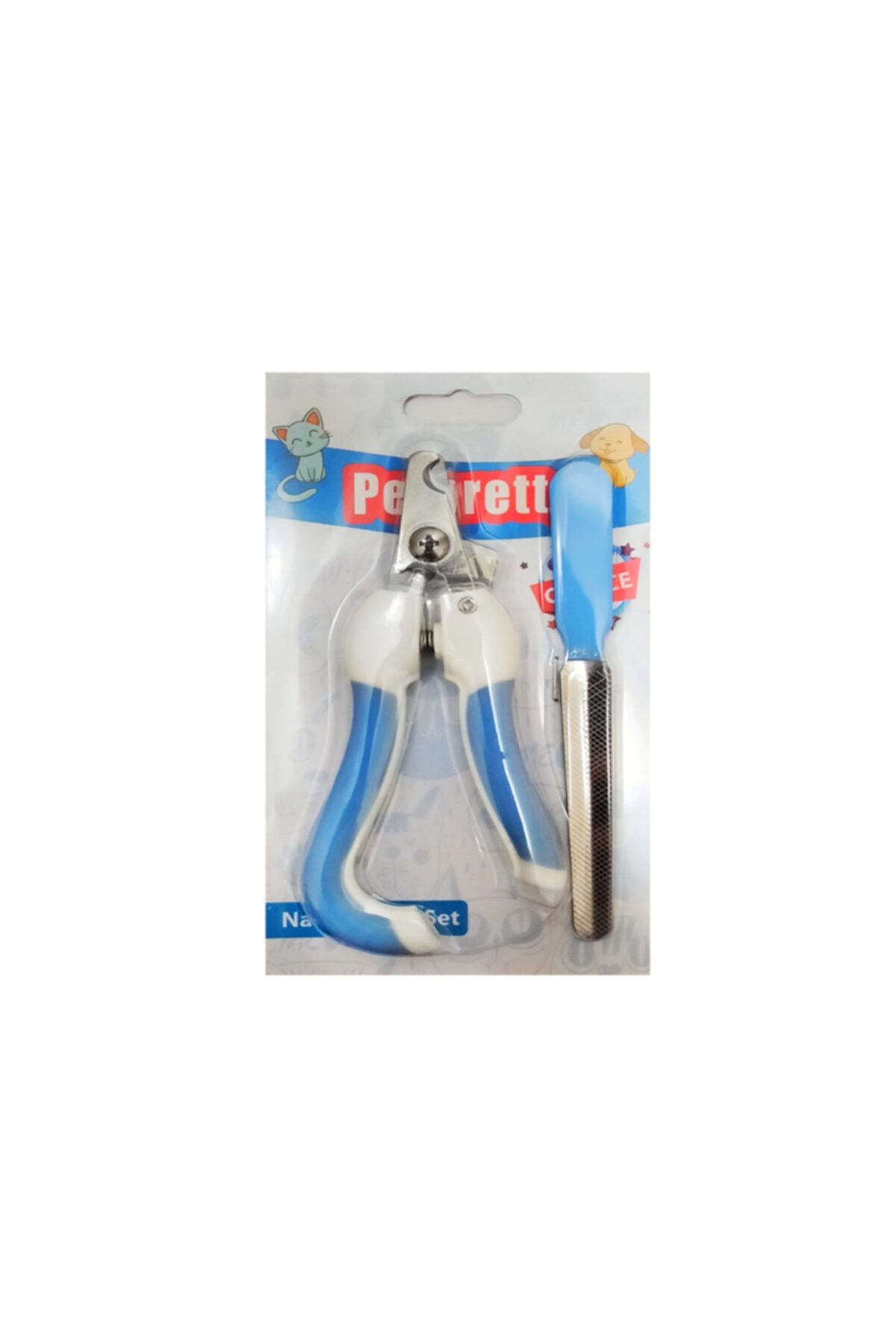 Pet Pretty Petpretty Kedi Köpek Mavi Tırnak Makası - Törpü Set 14 cm