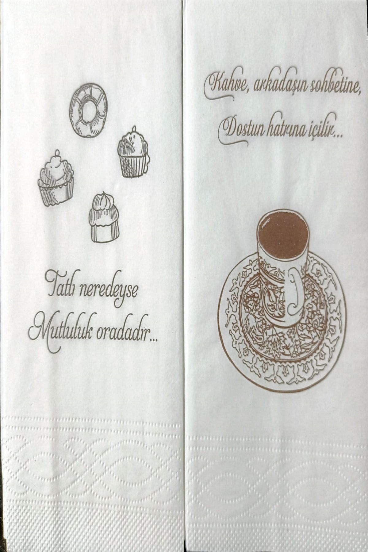 Soft Kağıt Baskılı Konuşan Dekor Ve Sunum Peçetesi 2'li Set