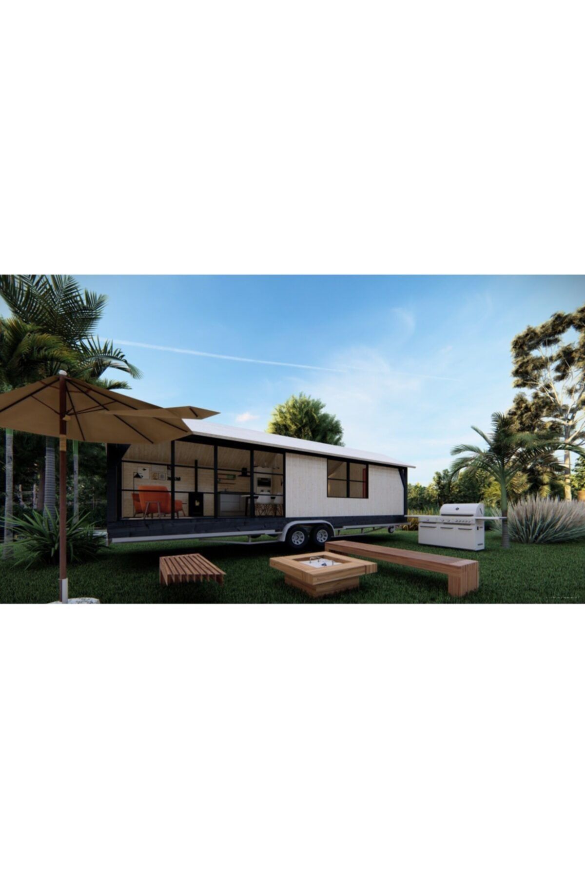 ZULLE Tiny House O2 Belgeli Plakalı Ruhsatlı Model 6 2.5 M En 10 M Boy