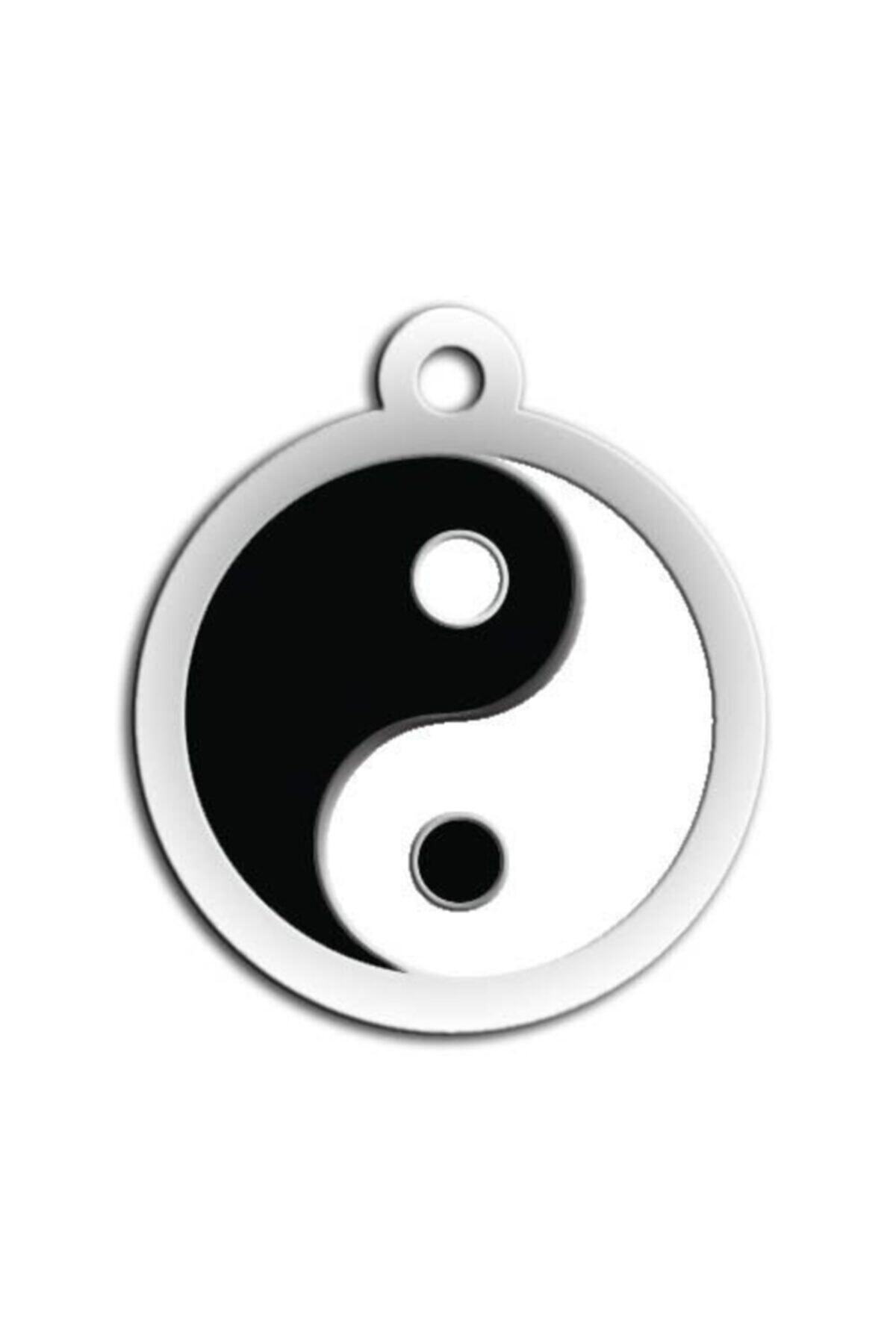 altın pati Mineli Ying Yang Desenli Künye