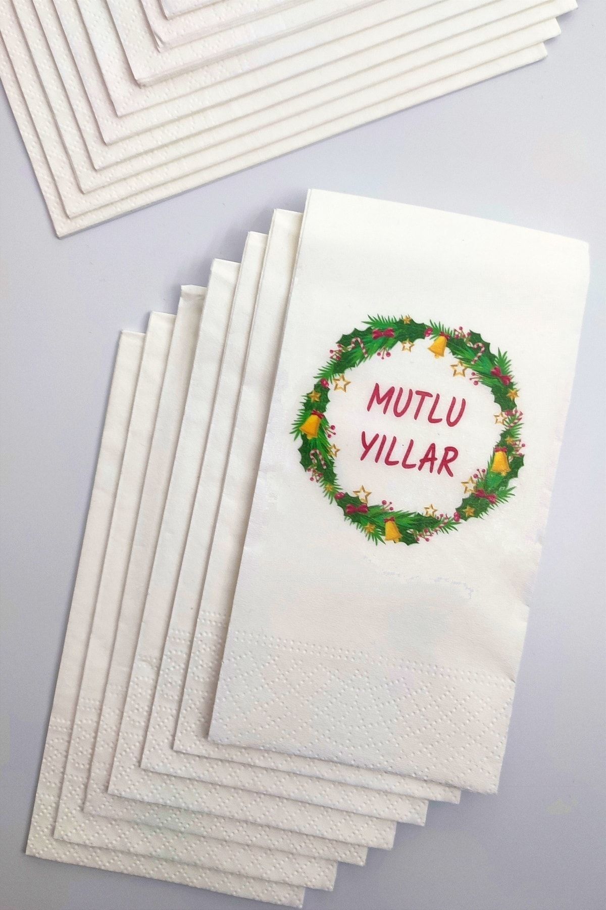 NapkinStore Mutlu Yıllar Baskılı Peçete 20'li Paket